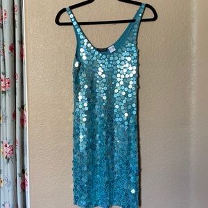 Light blue sequin dress